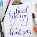 Brush Tip Lettering Practice