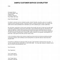 Customer Service CV Accompanying Letter