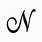 Cursive Capital Letter N