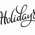 Cursive Happy Holidays Clip Art