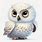 Cute Cartoon Snowy Owl