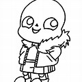 Cute Chibi Swap Sans Coloring Pages