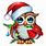 Cute Christmas Owl Clip Art