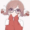 Cute Anime Girl with Glasses Kawaii