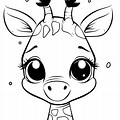 Cute Baby Giraffe Coloring Pages