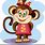 Cute Girl Monkey Cartoon