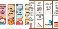 Cute Food Bookmark Printables