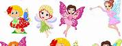 Cute Fairies White Backdrop