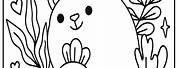 Cute Kawaii Animals Coloring Pages Deer