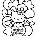 Cute Hello Kitty Coloring Pages