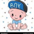 Cute Newborn Baby Boy Cartoon