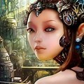 Cyborg Warrior Girl Wallpaper