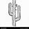 Cactus Vector Black and White