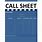 Call Sheet Template