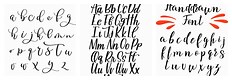 Calligraphy Fonts Alphabet Lettering