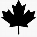 Canadian Maple Leaf Black and White