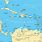 Caribbean Sea and Atlantic Ocean Map