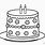 Cartoon Cake Coloring Page