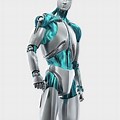 Cartoon Artificial Intelligence Robot Full Body