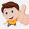 Cartoon Kid Thumbs Up