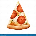 Cartoon Pizza Slice with Green Background