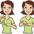 Cartoon Pictures of Sign Language Sit