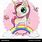 Cartoon Unicorn with Rainbow