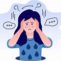 Cartoon with Anxiety Girl PNG