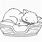 Cat Bed Coloring Page