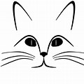 Cat Face Outline Clip Art