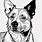 Cattle Dog Coloring Page