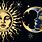 Celestial Sun and Moon Clip Art