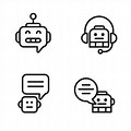 Chat Bot Image Black and White