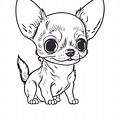 Chihuahua Dog Coloring Pages for Kids