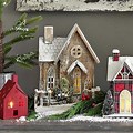 Christmas Decorations Wooden Church and House