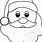 Christmas Santa Face Coloring Pages