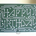 Circuit Board Happy Birthday Clip Art