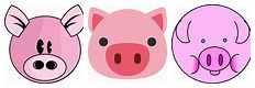 Clip Art Pig Face with Transparent Background