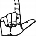 Clip Art of the Letter L Sign Language