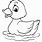 Clip Art a Duck Black and White