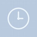 Clock App Icon Pastel Blue