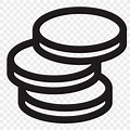 Coin Icon Black and White