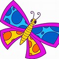 Colorful Butterfly Flying Clip Art