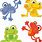 Colorful Frog Clip Art