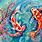 Colorful Koi Fish Art