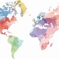 Colorful World Map No Background