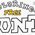 Coloring Book Tool. Font