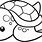 Coloring Pages of Cute Turtle