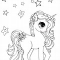 Coloring in Sheets for Girls Kids Cute Unicorn