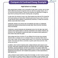 Compare and Contrast Essay Examples